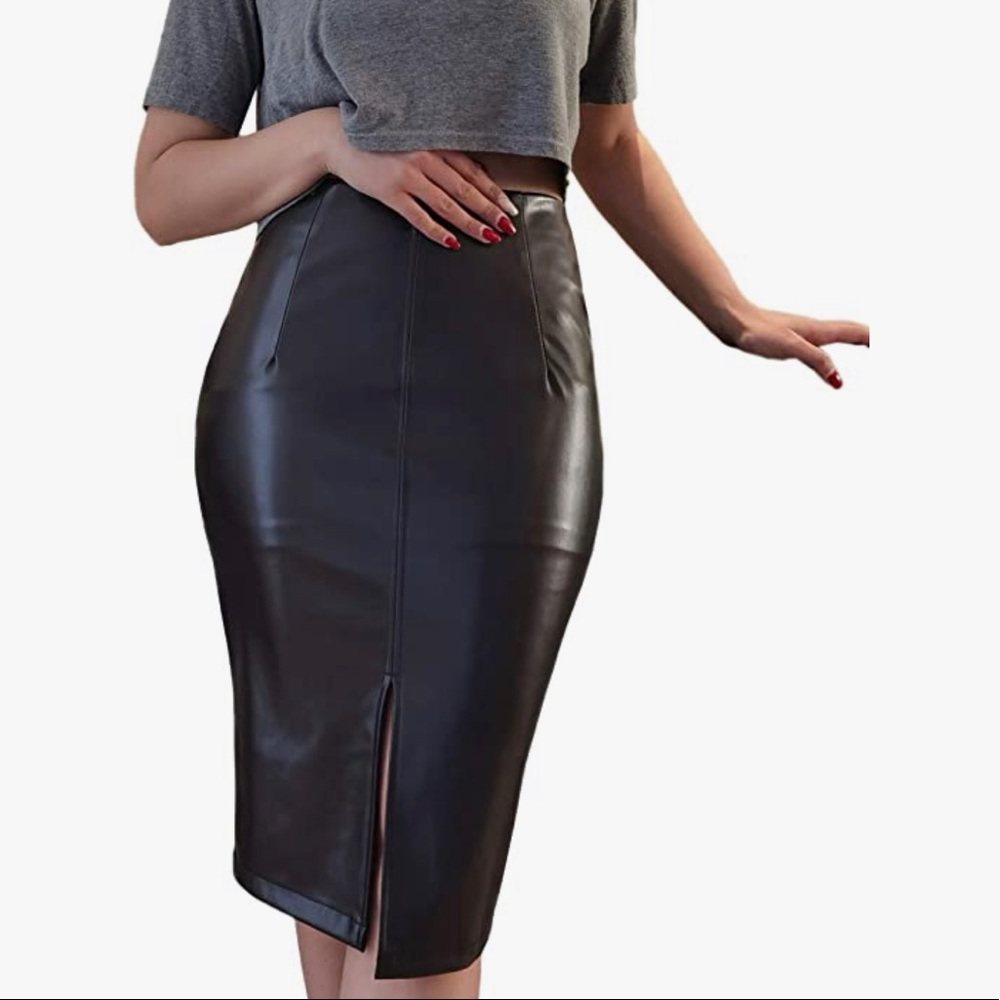 Faux Leather Skirt